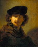 Rembrandt Peale Self-Portrait with Velvet Beret oil painting reproduction